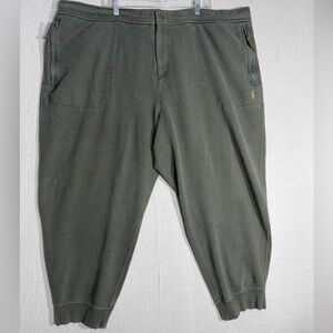Ralph Lauren Dark Green Men's Joggers small spot has not been treated